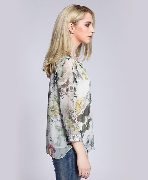 Clothing - Silk printed top
