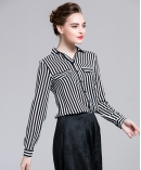 Stripe Silk crepe de chine shirt