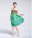 Printed silk chiffon  dress