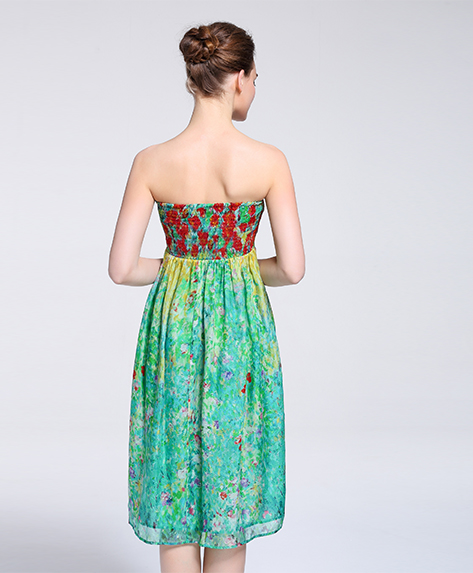 Dress - Printed silk chiffon  dress