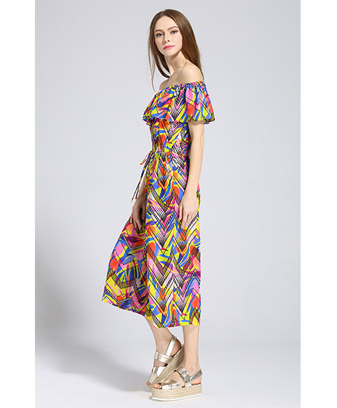 Dress - Printed Silk crepe de chine Jumpsuit