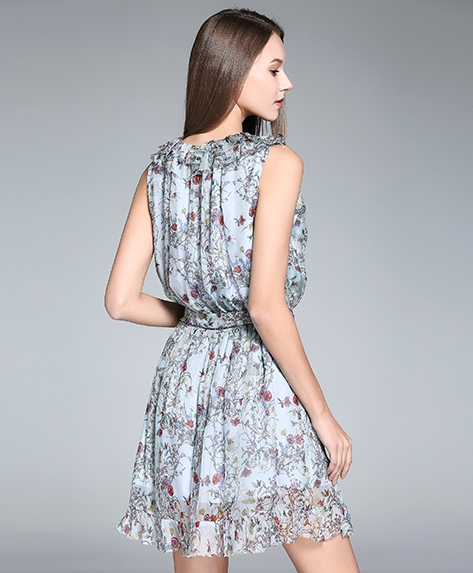 Dress - Printed silk chiffon  dress