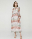 Botanic-print silk-chiffon maxi dress
