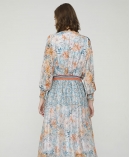 Floral-print silk-chiffon midi dress
